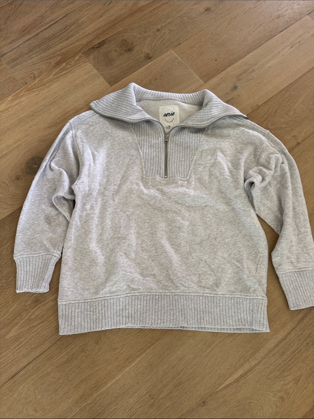 aerie Quarter-Zip Mock Neck Sweatshirt